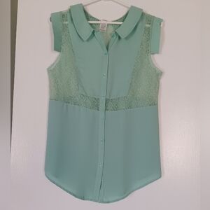 Mint Green Esley Sleeveless Blouse
